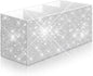 Bling Makeup Brush Holder Organizer, 3 Slot Sparkle Cosmetics Brushes Storage Holders with Shiny Rhinestones, Glitter Cute Pen and Pencil Holder for Desk, Eyeliners Display Case for Vanity（White）