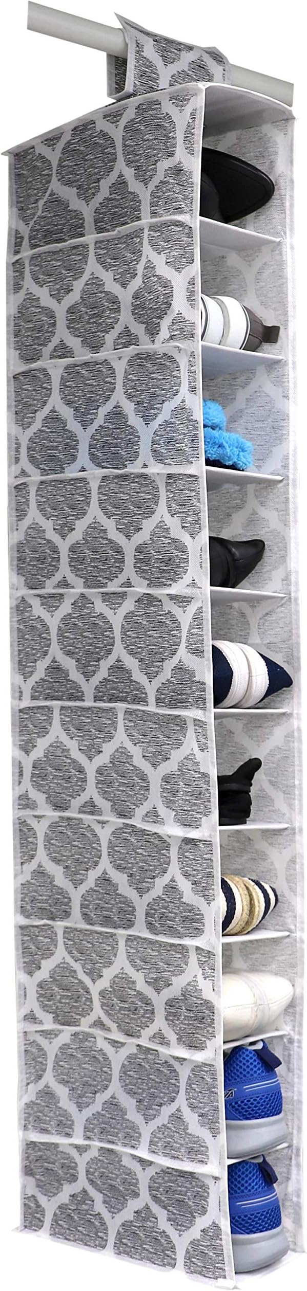 Home Basics Arabesque Non-Woven Closet Storage (2, 10 Shelf Hanging Closet Organizer)