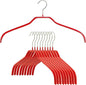 MAWA Light Thin Reston Lloyd Silhouette Series Non Slip Saving Clothing Hanger for Shirts and Dresses, Style 41/F,Set of 10, Red,