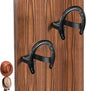 DoubleFill 2 Packs Cowboy Western Hat Rack Cowboy Hat Holder Hat Hanger Wall Mount Black Hat Hooks for Display Wall Decor Keeps Original Shape of Hat