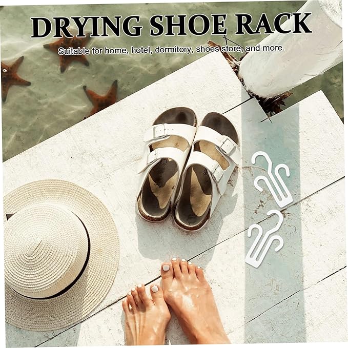 20pcs Multifunctional Shoe Drying Rack Hooks Adjustable Slippers Organizer Space-Saving Shoes Hanger for Home and Shop