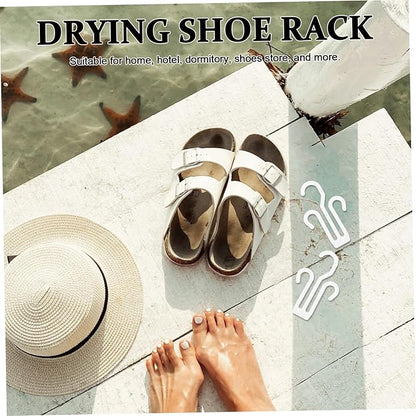 20pcs Multifunctional Shoe Drying Rack Hooks Adjustable Slippers Organizer Space-Saving Shoes Hanger for Home and Shop