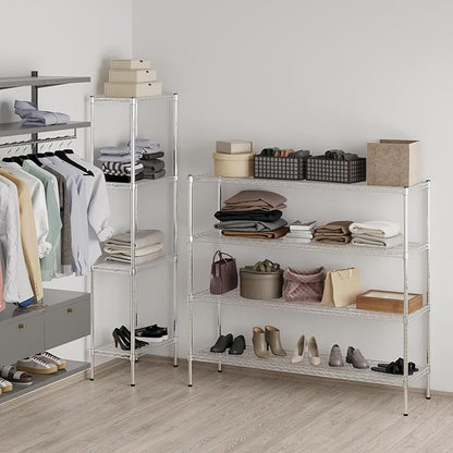 18" Deep x 60" Wide x 54" Height Wire Shelving Kit | 4-Tier | NSF Commercial Storage Rack Unit
