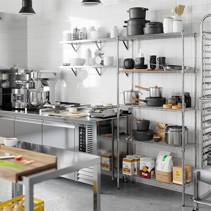 14" Deep x 36" Wide x 74" Height Wire Shelving Kit | 5-Tier | NSF Commercial Storage Rack Unit