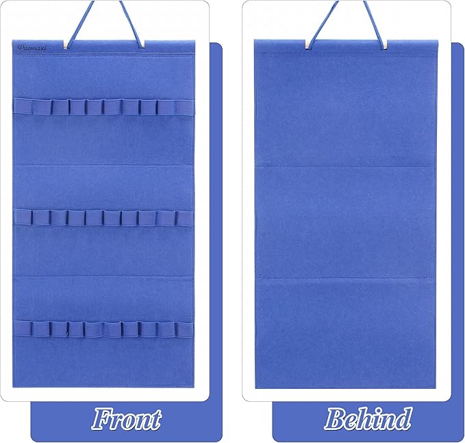 Hanging Headband Holder For Girls,Felt Headband Organizer Headband Storage Holder Organizer For Headband (Without Headbands) (Blue)