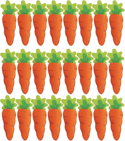 Easter Utensil Cutlery Holders, Easter Carrot Shape Silverware Tableware Utensil Holder, Easter Felt Cutlery Holder Pouch Bags, Reusable Utensil Sleeve for Knife Forks, Easter Table Decoration