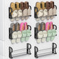 Ziliny 6 Pieces Wall Mounted Shoe Rack with Sticky Hanging Mounts Hanging Wall Shoe Storage Organizer Holder Shelf Hanger for Closet Door(15.7 x 8.7 x 4.3'')