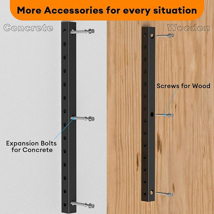Lumber Storage Rack Wall Mount - Wood Storage Racks Heavy Duty Metal Shelf Wall Mount Wood Organizer Racks for Shed, Workshop, Garage, Basement, Wall Storage Racks - Indoor & Outdoor Use