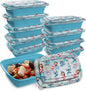 Best Brands Disney Meal Prep Containers - 20-Piece Reusable Food Containers with Lids - Freezer, Microwave & Dishwasher Safe - Featuring Mickey & Minnie, Lilo & Stitch - 33.8 Oz To Go Food Containers