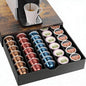 Coffee Pods Drawer Organizer Compatible with Nespresso Vertuo Pods Holds Up to 60 Small or 40 Large (Brown)