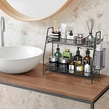 SPISPI Bathroom Organizer Countertop, Spice Rack Organizer for Cabinet,Bathroom Counter Organizer, Kitchen Countertop Organizer