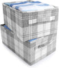 ANMINY 2 Pack Closet Storage Baskets for Shelves, 16 x 10 Inch Collapsible Fabric Storage Bins Washable Cloth Closet Organizing Bins Decorative Storage Baskets with Handles, Light Gray