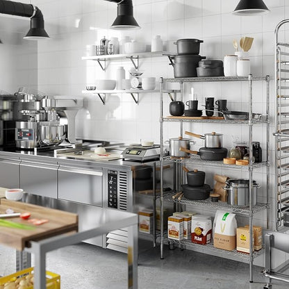 14" Deep x 36" Wide x 64" Height Wire Shelving Kit | 5-Tier | NSF Commercial Storage Rack Unit