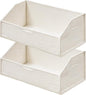 UBBCARE Closet Storage Bins 2 Pack, Cotton Rope Clothes Storage Bins & Sturdy Dog Toy Basket, 19" X 11" X 7" Shelf Baskets for Organizing, White