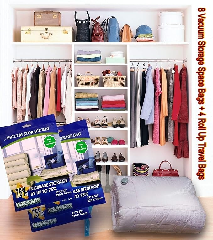 10 Pack Premium Extra Large Vacuum Storage Space Saver Compress Bags 36X28 Inches