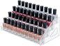 4-Tier Clear Acrylic Nail Polish Storage, Holds 32-64 Bottles, Multi-Purpose Nail Polish Rack, Sunglasses, Essential Oils and Cosmetics