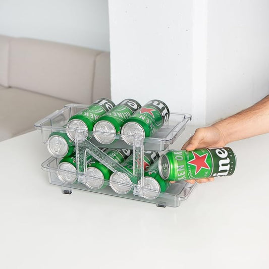 GAROOD Expandable Soda Can Organizer – Drink Organizer for Fridge, Soda Can Organizer for Refrigerator, Can Dispenser for Fridge, Pantry Can Organizer & Canned Food Organizer Storage - ONE PACK