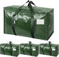 TICONN 4 Pack Extra Large Moving Bags Heavy Duty with Zippers & Carrying Handles, Durable Storage Bags Moving Boxes for Closet Organizers and Storage (4 Pack, Olive)