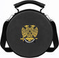Masonic Scottish Rite 32nd Degree Double Eagle Crown Cap Case – Foldable Design Black Freemason Hat Carrying Box with Shoulder Strap