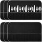 Hillban 6 Pcs Anti Tarnish Silver Storage Bags Silver Storage Cloth Felt Flatware Organizer Anti Tarnish Protector Bags Place Setting Roll with White Ribbon for Kitchen Cutlery (12 Slots,Black)