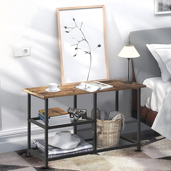 Shoe Rack Bench for Entryway 3-Tier, Free Standing Shoe Racks, Narrow Shoe Rack Shoe Storage Shelf with Boot Organizer, Rustic Shoe Rack for Small Spacesh with Wood Bench