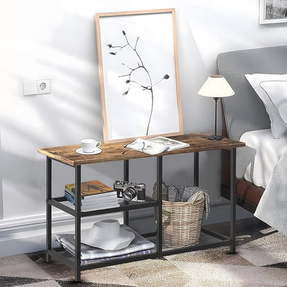 Shoe Rack Bench for Entryway 3-Tier, Free Standing Shoe Racks, Narrow Shoe Rack Shoe Storage Shelf with Boot Organizer, Rustic Shoe Rack for Small Spacesh with Wood Bench