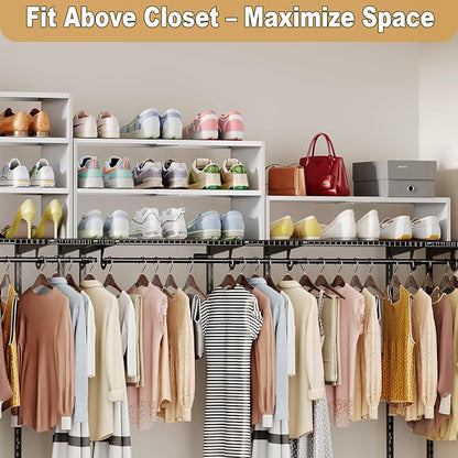 X-cosrack 3-Tier Shoe Rack for Closet, Shoe Organizer for Front Door Entrance Expandable Shoe Shelf, Stackable Iron Shoe Storage Shelves for Closets, Entryway, Hallway, Garage,White