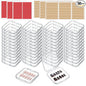 50 Sets Press On Nail Storage Box with 180 Pcs Adhesive Double Sided Tape, Clear Artificial Nail Display Case Acrylic Nail Boxes Press On Nail Packaging Box for Display Art Nail Salon Supplie