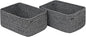 CubesLand Mixed Black Baskets Bins for Organizing,Small Woven Storage Baskets for Shelves,Cute Closet Cube Bins Set 2,Baby Nursery Cube Organizer Toys Basket Bin,Home Decor Organization Bins