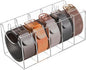 Sezanrpt 5 Compartments Acrylic Belt Organizer, Clear Belt Display Case for Tie Organizer Wall Mounted