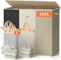 SOLEDI 180L 3-Section Laundry Hamper with Lid, Extra Large Dirty Clothes Basket with Sturdy Handles for Laundry Room & Bedroom - Durable Organizer for Sorting Laundry