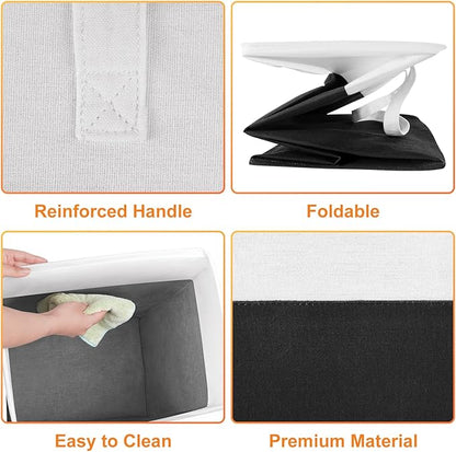 TasticTotes laundry basket 3-Pack, laundry hamper, Hamper with handles, collapsible laundry baskets, Waterproof dirty clothes hamper, Towel Storage for Home or Dorm, 100L-Black