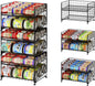 JKsmart 3-Pack Stackable Rack Organizer, Can Rack Storage for Kitchen Pantry Cabinet Holds Up to 64 Cans, 2-Tier Can Holders for Food, Multifunctional Dispenser for Snacks Soda