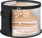 Large Capacity Hat Storage Bag for Women, Holds up to 7 Caps Cowboy Hat Organizer for Closet, Hat Storage Organizer for Travel (Black)