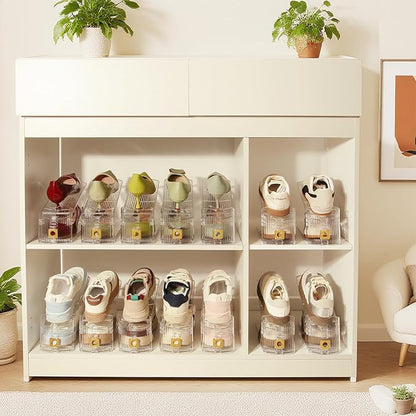20 Pack Shoe Slots Organizer, Shoe Stackers Organizer for Closet Adjustable Shoe Holder Space Saver 50% Shoes Racks for Closet Organization