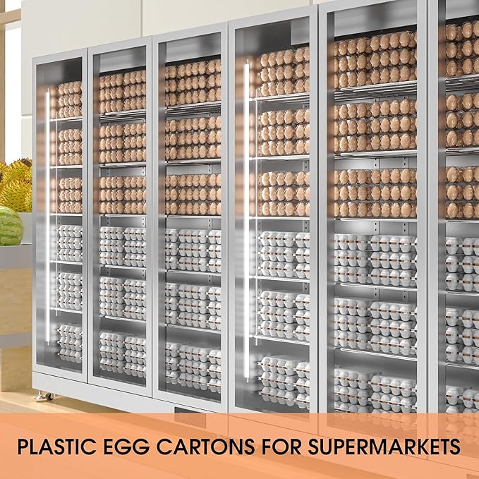 100 Pack Egg Cartons Cheap Bulk 12 Count Clear Plastic Egg Containers for Chicken Eggs, Reusable Egg Holder for Home Ranch Farm Commercial Market Display, Plastic Egg Packaging for Craft Projects