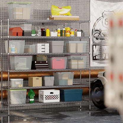18" Deep x 72" Wide x 74" Height Wire Shelving Kit | 6-Tier | NSF Commercial Storage Rack Unit