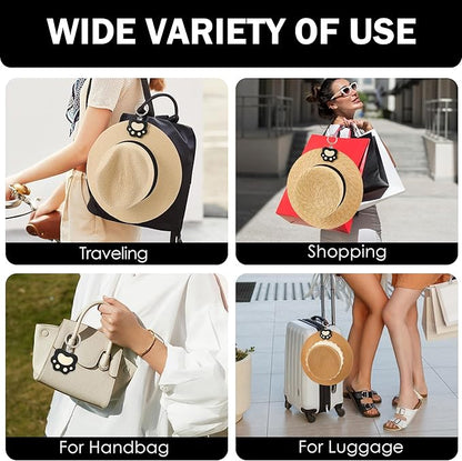 Hat Clip for Travel Sun Hat Holder Hang on Bags Hands Free Hats Clip-on Luggage Women’s Outdoor Travel Accessory