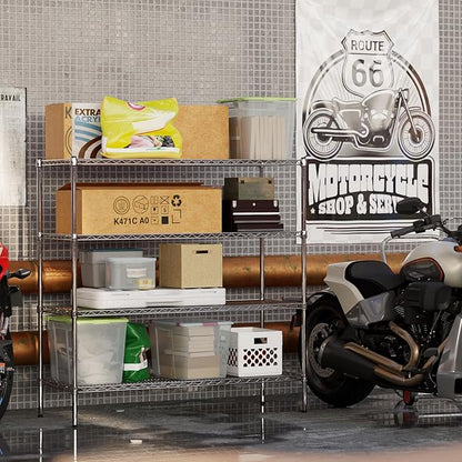 21" Deep x 54" Wide x 54" Height Wire Shelving Kit | 4-Tier | NSF Commercial Storage Rack Unit