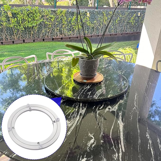 2 Pack 10 Inch Aluminium Alloy Turntable Bearing, Heavy Duty Swivel Turntables Lazy Susan for Round Dining Table, 10" Smooth Swivel Turntable for Lazy Susan Dining Table