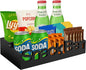 Snack Bar Organizer – Black 4 Compartment Station, Countertop Pantry Organizer for Kitchen, Office Food Holder, Candy Storage Bin, Display Stand, Cabinet Tray & Shelf