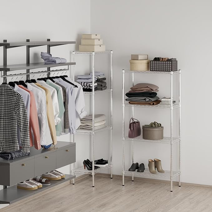 14" Deep x 30" Wide x 64" Height Wire Shelving Kit | 4-Tier | NSF Commercial Storage Rack Unit