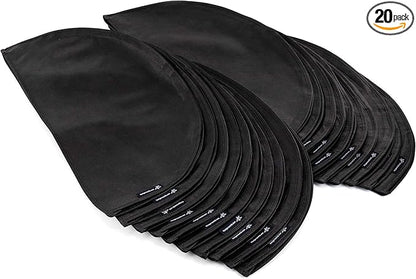 HANGERWORLD 20 Pack Gusseted Shoulder Dust Covers Garment Protector Bags for Closet Storage (20 Pack, Black)