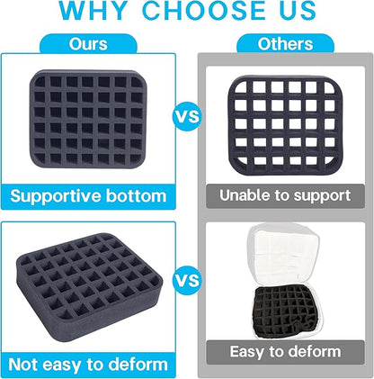 Nail Polish Organizer Holder Foam Pad with Slots for Storage 42 Bottles (15ml/0.5fl.oz) Nail Polish or Essential Oil Tray for Drawers Black