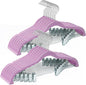 24-Pack Purple Velvet Hangers with Clips Adjustable,Adult Hangers,Heavy-Duty,Felt,Non-Slip,Space Saving,Slim Outfit Hanger for Pants, Skirts, Suits,Coats, Dresses ect.