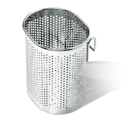 Chopstick Dishwasher Basket 3.5x2.7x3.9" – Stainless Steel Chopstick Holder for Dishwasher with Hooks, Oval Design Rust-Resistant Perforated Utensil Caddy for Straws, Teaspoons & Small Kitchen Tools