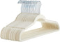 Amazon Basics Slim Velvet Non-Slip Space Saving Suit Clothes Hangers, Closet Organizer, Ivory/Beige, 30-Pack