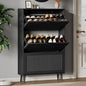 Xixini Shoe Storage Cabinet with 3 Flip Drawers, 50" Tall Narrow Wood Fluted Shoe Organizer for Entryway, Freestanding Wooden Hidden Slim Shoe Rack for Front Door Entrance, Hallway, Foyer, Solid Black