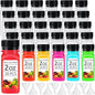 30PCS 2oz Small Plastic Shot Bottles with Caps,Reusable Clear Juice Containers,Empty Plastic Containers with 10 Funnels for Ginger Shots,Liquids,Beverages