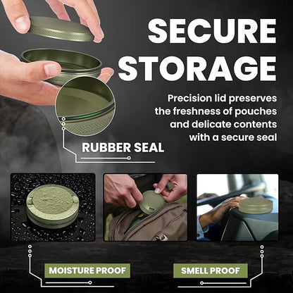 Premium Aluminum Pouch Organizer with Dual Compartment | Waterproof Secure Seal | Compact & Pocket-Friendly | Slim & Lightweight Modern Design for Everyday Use